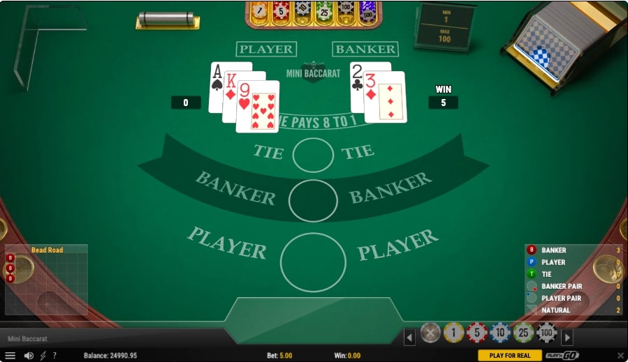 mini baccarat game